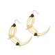 Thistle Thorns Medium Gold Hoop Earrings