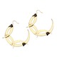 Thistle Wreath Large Gold Hoop Earrings