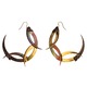 Thistle Thorns Large Gold and Copper Hoop Earrings